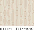 Modern art deco pattern with geometric elongated oval chains beige 141725050