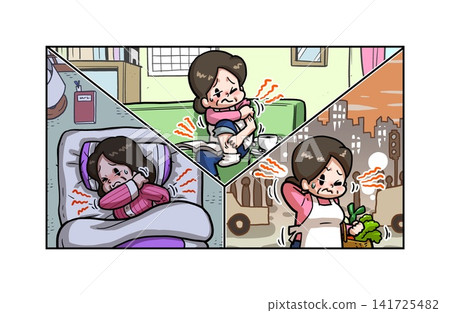日常生活中常經歷身體疼痛和畏寒的女性 141725482