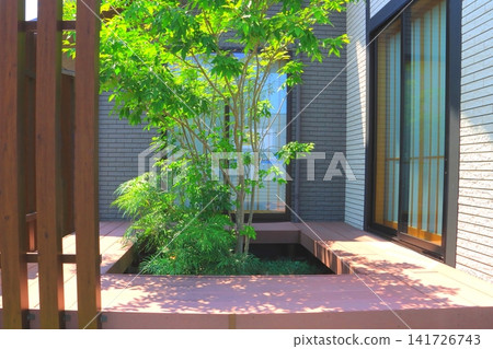 Newly built house with a spacious wooden deck Newly built house with a spacious wooden deck 141726743