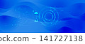 Digital cyberspace background representing big data, cloud computing, and AI 141727138