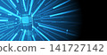 Digital cyberspace background representing big data, cloud computing, and AI 141727142