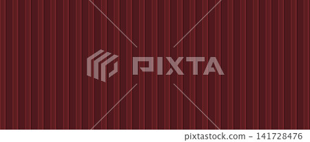 Ribbed texture covers a container wall with slim vertical panels. Wine red shading gives the texture a deep container surface with subtle glossy light. Rich vector backdrop for book cover design 141728476