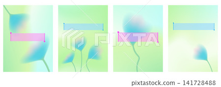 Quote background set with blurred floral bg and text boxes. Green gradient place blue and pink frames over gentle flowers. Vector quotation background set for social media post or scrapbook layout bg Quote background set with blurred floral bg and text boxes. Green gradient place blue and pink frames over gentle flowers. Vector quotation background set for social media post or scrapbook layout bg 141728488