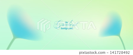 Floral gradation gentle flower with spring background and soft gradient for event card. Sky summer nature blur with botanical tulip mint shadow. Vector floral gradation for lime green banner bg Floral gradation gentle flower with spring background and soft gradient for event card. Sky summer nature blur with botanical tulip mint shadow. Vector floral gradation for lime green banner bg 141728492