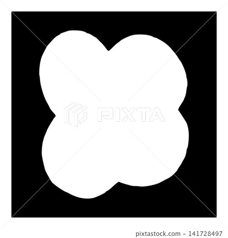 Flower text box square frame with abstract floral childish figure border. Funky text box element in black and white for podcast and album. Vector doodle frame for kid music game post isolated Flower text box square frame with abstract floral childish figure border. Funky text box element in black and white for podcast and album. Vector doodle frame for kid music game post isolated 141728497
