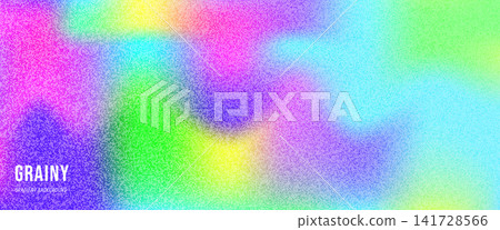 Soft gradient grain rainbow with iridescent paint glow for poster tech card. Dreamy holographic gradient and aurora grain texture. Vector hologram background in pink and blue blurred bg Soft gradient grain rainbow with iridescent paint glow for poster tech card. Dreamy holographic gradient and aurora grain texture. Vector hologram background in pink and blue blurred bg 141728566