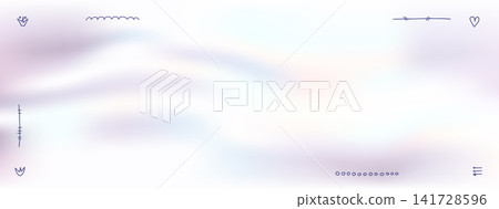Pearlescent white backdrop with pearl waves and doodle for stationery and naive invitation. Pale rainbow pearly sheen on white gradient. Vector iridescent gradient with whimsical sketch mood for blog Pearlescent white backdrop with pearl waves and doodle for stationery and naive invitation. Pale rainbow pearly sheen on white gradient. Vector iridescent gradient with whimsical sketch mood for blog 141728596