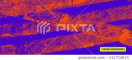 Brush line background with roller texture paint for pitch presentation and magazine layout. Grunge distressed stamp and ink printmaking on paper. Vector brush lines with urban hand drawn feel backdrop Brush line background with roller texture paint for pitch presentation and magazine layout. Grunge distressed stamp and ink printmaking on paper. Vector brush lines with urban hand drawn feel backdrop 141728615