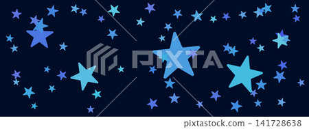 Star blue pattern scatters large and small celestial shapes across dark navy. Cyan and indigo tones create a cool playful rhythm. Dreamy vector star blue background for notebook cover design Star blue pattern scatters large and small celestial shapes across dark navy. Cyan and indigo tones create a cool playful rhythm. Dreamy vector star blue background for notebook cover design 141728638