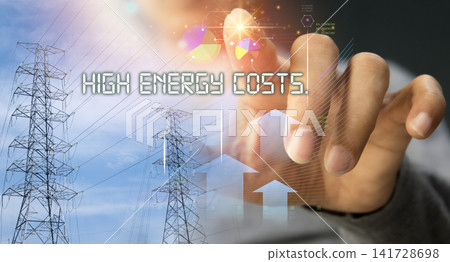 The concept of paying high energy costs. The concept of paying high energy costs. 141728698