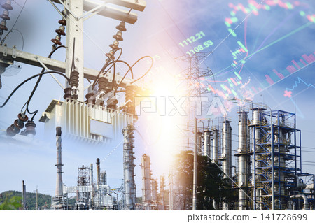 The concept of high energy costs and global energy shortages. The concept of high energy costs and global energy shortages. 141728699