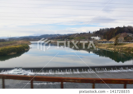 Scenery along the JR East Tohoku Main Line from Sendai Station to Shiroishi Station (Winter 2023) Scenery along the JR East Tohoku Main Line from Sendai Station to Shiroishi Station (Winter 2023) 141728835