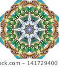 Colorful cute Mandala. Decorative unusual round ornaments. 141729400
