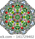 Colorful cute Mandalas. Decorative unusual round ornaments. 141729402