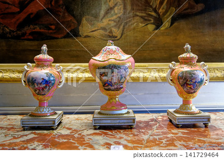 Trio of rare 18th-century pink Sevres porcelain potpourri vases at Waddesdon Manor Trio of rare 18th-century pink Sevres porcelain potpourri vases at Waddesdon Manor 141729464