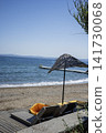 Sun loungers on the hotel beach 141730068