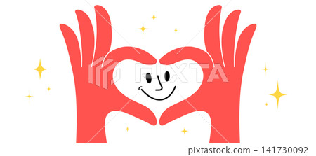 Hand sign Heart Love. Lovely hand gesture sign Hand sign Heart Love. Lovely hand gesture sign 141730092