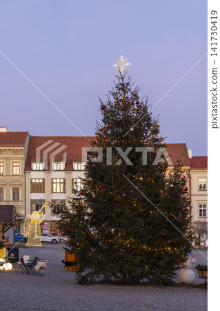 Christmas tree brightening Stare Mesto street in Znojmo Christmas tree brightening Stare Mesto street in Znojmo 141730419