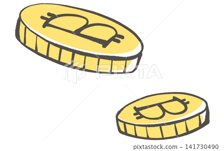 Illustration of bitcoin Illustration of bitcoin 141730490