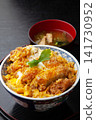 Pork cutlet on rice  141730952