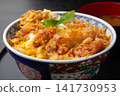 Pork cutlet on rice  141730953