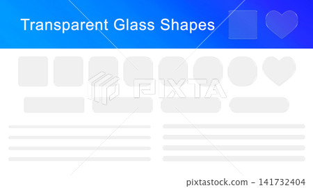 Glassmorphism Overlay Elements Collection. Clear Glass Buttons, Rounded Shapes, Rectangles, Dividers and UI Components Isolated on Transparent Background. Modern Acrylic Design Asset Pack. Glassmorphism Overlay Elements Collection. Clear Glass Buttons, Rounded Shapes, Rectangles, Dividers and UI Components Isolated on Transparent Background. Modern Acrylic Design Asset Pack. 141732404