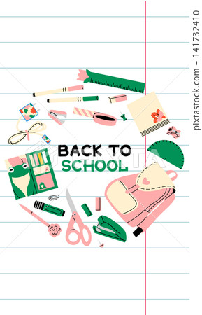 Back to School Green Vertical Banner Back to School Green Vertical Banner 141732410