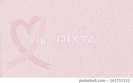 Pink heart shaped ribbon symbol depicting breast cancer awareness. Women's health. And hope Pink heart shaped ribbon symbol depicting breast cancer awareness. Women's health. And hope 141732532