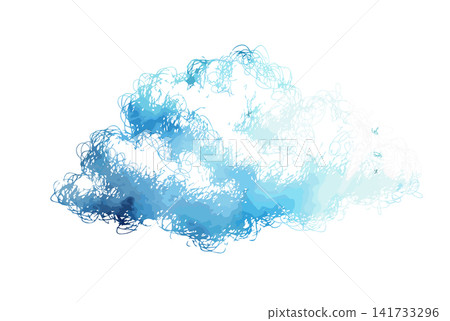 Watercolor cloud isolated on white background. Hand drawn doodle. Vector illustration. Watercolor cloud isolated on white background. Hand drawn doodle. Vector illustration. 141733296