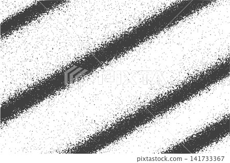 Background with repeated diagonal lines with gritty, noise or grunge effect. Dust or sand, mezzotint or splatter texture. Duotone gradient print. Modern wallpaper. Vector graphic illustration 141733367