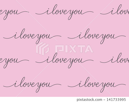 I Love You, seamless pattern typography on soft pink background I Love You, seamless pattern typography on soft pink background 141733995