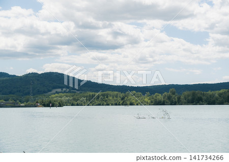 Landscape of Lake Chana in France Landscape of Lake Chana in France 141734266