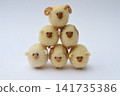 Wool felt sheep piled up 141735386