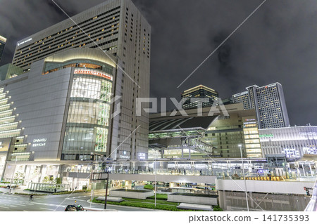 Osaka night view, Umeda, JR Osaka Station, South Gate Building, Osaka City, Osaka Prefecture Osaka night view, Umeda, JR Osaka Station, South Gate Building, Osaka City, Osaka Prefecture 141735393
