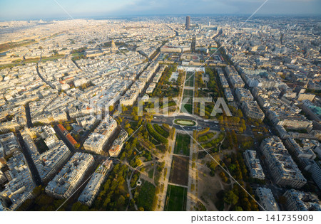 Panorama of central streets of Paris Panorama of central streets of Paris 141735909