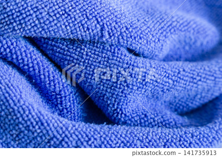 Blue Microfiber Fabric Texture Abstract Background Blue Microfiber Fabric Texture Abstract Background 141735913