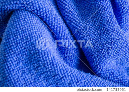Blue Microfiber Fabric Texture Abstract Background Blue Microfiber Fabric Texture Abstract Background 141735961