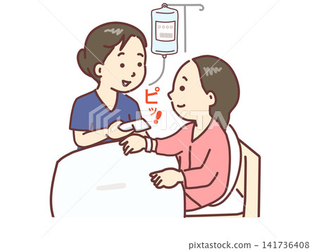 護理師透過腕帶核實病人身份,並準備進行靜脈輸液。 護理師透過腕帶核實病人身份,並準備進行靜脈輸液。 141736408