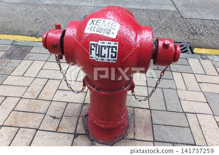 Fire hydrants installed on sidewalks 141737259