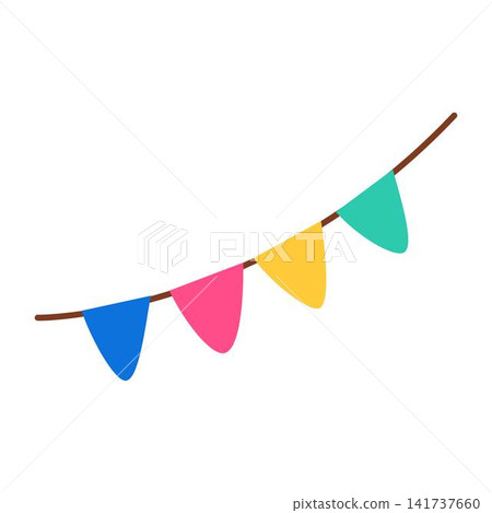 colorful party bunting garland colorful party bunting garland 141737660