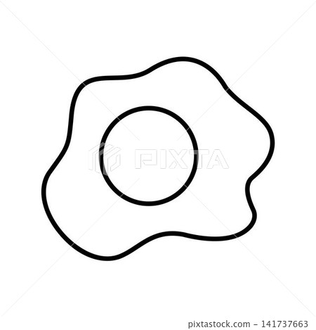 fried egg outline icon fried egg outline icon 141737663