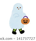 Illustration of a ghost costume 141737727