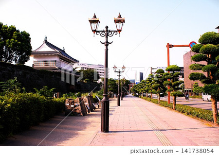 旅遊設施正門前的旅遊道路 旅遊設施正門前的旅遊道路 141738054