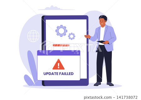 Smartphone System App Update Failed Warning Smartphone System App Update Failed Warning 141738072