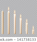 Burning Melting Tall Candle Sequence Vector 141738133