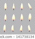 Realistic Candle Flame Animation Set Vector 141738134