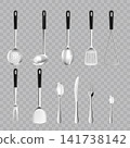 Stainless Steel Kitchen Utensils Collection Vector 141738142