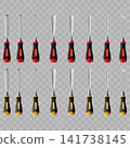 Red and Yellow Handle Chisel Set Vector 141738145