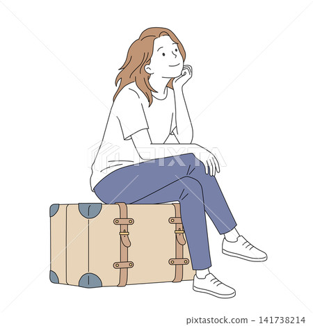 期待出國留學的女性 期待出國留學的女性 141738214
