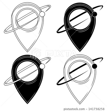 Linear Location Symbol Ring Travel Art Linear Location Symbol Ring Travel Art 141738258